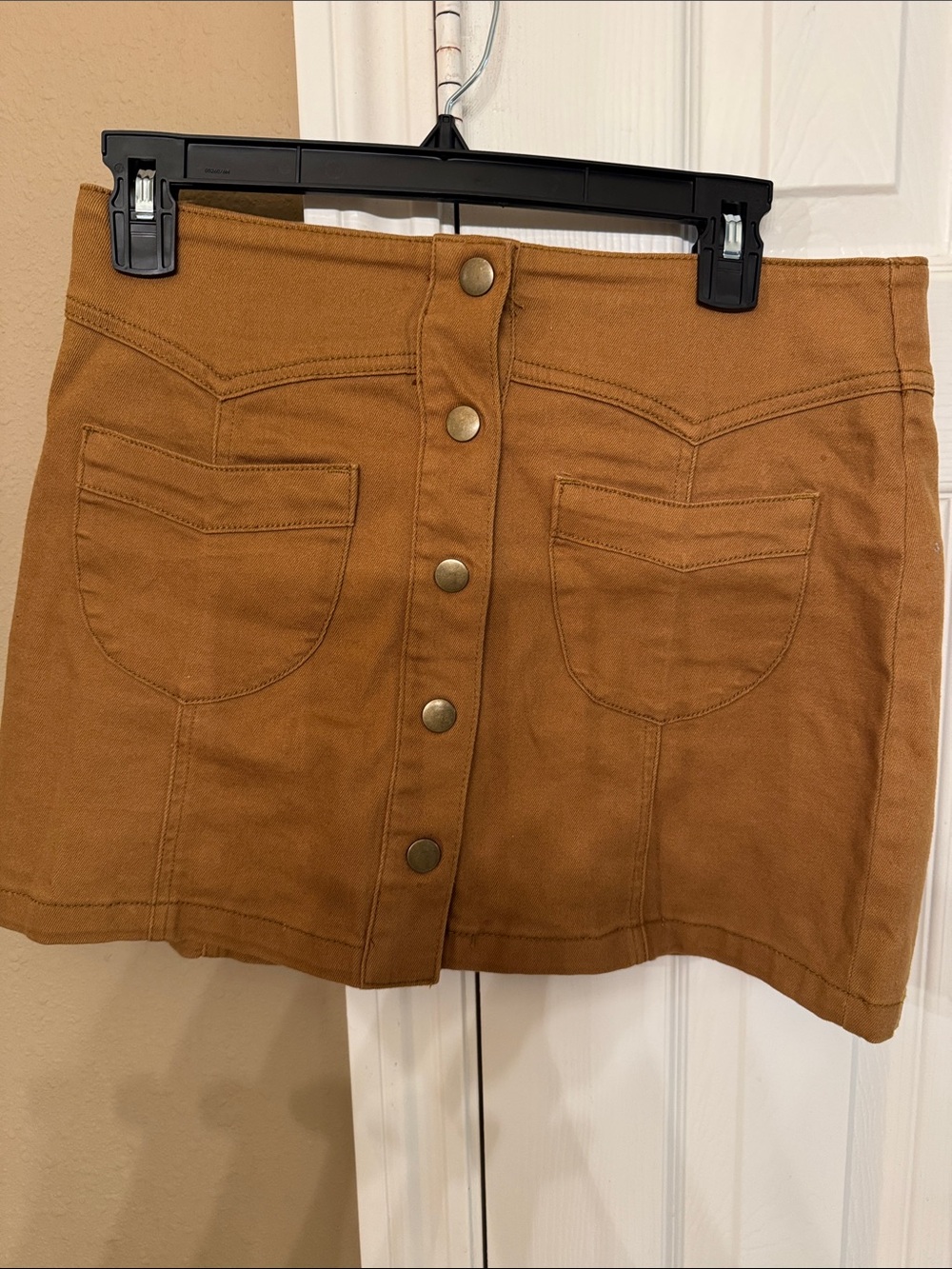 Forever 21 Rust Button-Front Mini Skirt